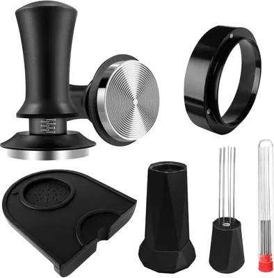 53 mm Espresso-Stamperset mit WDT-Werkzeug, Dosiertrichter und Matte