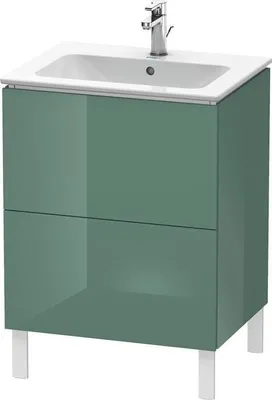 Produktbild von Waschtischunterbau L-CUBE 620x481x704mm weiß supermatt weiß supermatt