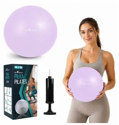 Obrázek produktu pro Mini gymnastický míč 25 cm fitness míč pilates míč jóga míč s pumpičkou nosnost až 100 kg cvičení doma fialová