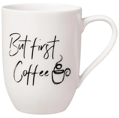 Produktbild von Villeroy & Boch Statement Becher mit Henkel "But first Coffee" 280ml