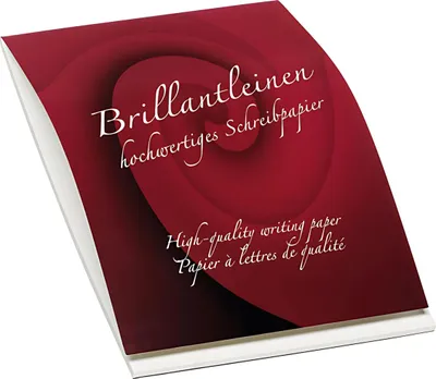 Produktbild von Rössler Papier - - Briefblock A4 50 Blatt 80 gr., Brillantleinen weiß - Liefermenge: 1 Stück