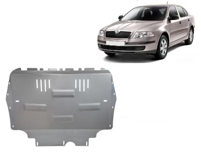Immagine prodotto di Protezione sottoscocca in alluminio per motore e trasmissione, compatibile con Skoda Octavia 2, dal 2004 al 2012