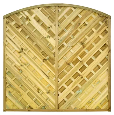 Produktbild von Ligna Gard Diagonalzaun Lausanne gebogen 180x180 cm Holzzaun Kiefer Kesseldruckimprägniert 44x44 mm Rahmen
