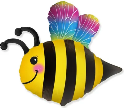 Image de Ballon en aluminium « Abeille joyeuse » 61 cm