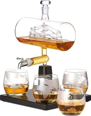 Produktbild von Oak & Steel Whisky Gläser & Dekanter Schiff