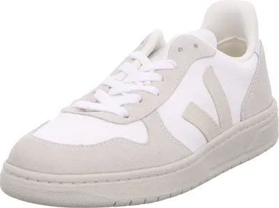 Produktbild von Veja V 10 B Mesh Frauen Schnürung Recycelte Masche Turnschuhe Weiß Grau – undefined / Weiß grau