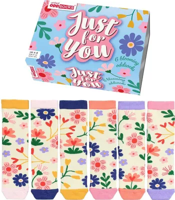 Produktbild von Just for you Blumen Oddsocks Socken in 37-42 im 6er Set