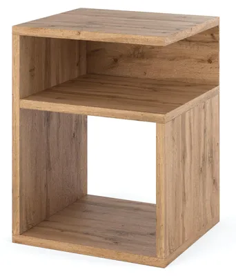 Image de STIV Möbel | Table de chevet 30x32x41 cm Chêne Wotan | Armoire ouverte | Montage à droite ou à gauche