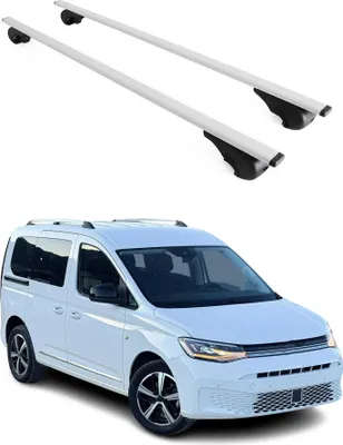 Obrázek produktu pro Příčné střešní nosiče pro VW Caddy 2020–2024, barva: stříbrná