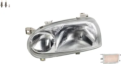 Produktbild von Scheinwerfer passend für VW Golf III 1Hx0 10/91-09/97 Links Leuch. inkl. Blinker 1H6941017B 1H6941017AF 1H6941017AC 1H6941017L 1H0953049D 1H095 Johns
