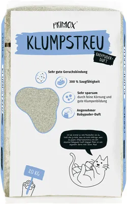 Produktbild von Primox Katzenstreu Babypuderduft 20 kg