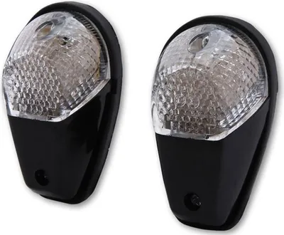 Image de HIGHSIDER Clignotants de carénage LED Boîtier noir / Lentille transparente (paire), avant & arrière
