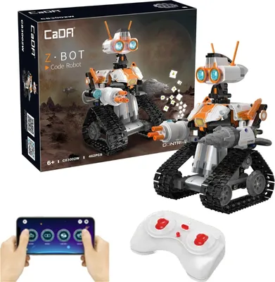 Obrázek produktu pro Stavebnice -CaDA Dálkově ovládaný robot Z.BOT R/C LED světlo 462 prvku