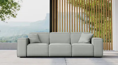 Produktbild von Kaiser Möbel, Gartenmöbel Sofa MALIBU für den Garten, die Terrasse, 3 sitzer, den Hof, gemütliche,  ODYSSEY Hellgrau