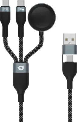 Zdjęcie produktu dla Conceptronic ETTA08B15, 1,5 m, USB A, 2 x USB C, USB 2.0, 0,48 Gbit/s, Czarny