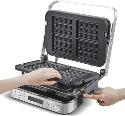 Immagine prodotto di Griglia a contatto 3 in 1 da 2000 Watt - Griglia da tavolo XL, macchina per cialde e sandwich