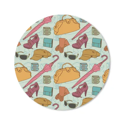 Produktbild von MuchoWow® Mauspad Mousepad Kleidung - Regenschirm - Jahreszeiten - Design 20x20 cm - Mousepads - Maus Mat - Pad - Mausunterlage - Schreibtischmatte