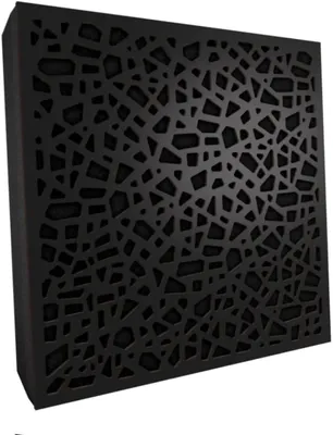 Produktbild von 6er-Set – Schallabsorptions-Diffusions-Akustikpaneel | 50x50x5cm | Absorption – Diffusion – Reflexion – Schalldämmung [Schwarz | x2 P32]