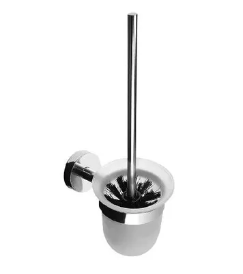 Obrázek produktu pro Sanela Nerezové doplňky - WC štětka nástěnná, matné sklo/lesklá nerez SLZD 24