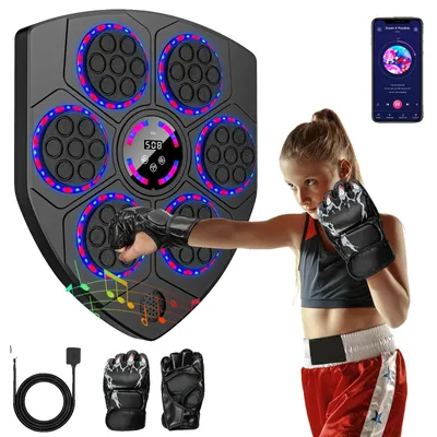 Obrázek produktu pro Boxovací stroj, připojení přes Bluetooth, několik tréninkových režimů, včetně rukavic