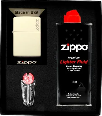 Produktbild von ZIPPO Feuerzeug WEISS MATT LOGO Geschenkset Nr. 1