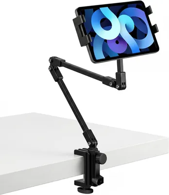 Produktbild von Tablet Halterung, Tablet Ständer, Tablet Halter für Bett & Schreibtisch, Handyhalterung Bett, 360° drehbar, Kompatibel mit iPad/Handy/Switch
