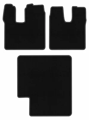 Produktbild von Velours-Fußmatten für MAN TGL / TGM 2005- (Transporter) – 4-tlg, Schwarz, passgenau – Wielganizator BASIC