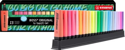 Produktbild von STABILO Textmarker -  BOSS ORIGINAL - 23er Tischset - Snooze One Edition - 9 Leuchtfarben, 14 Pastellfarben
