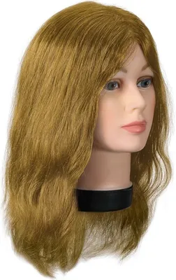 Produktbild von Frisierkopf Teeny Natura Echthaar blond 30-35 cm, mit Wimpern & natürlichem Haarfall zum Schneiden & Färben