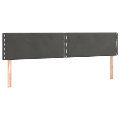 Produktbild von vidaXL Kopfteile Dunkelgrau 160x5x78/88 cm Samt