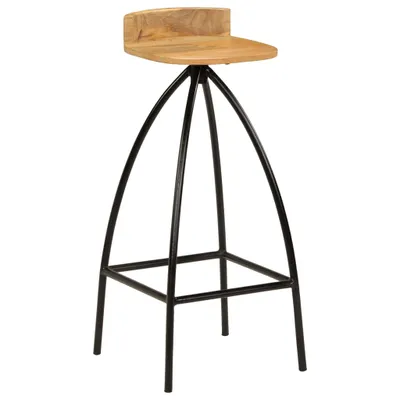Image de vidaXL Tabouret de bar 2 pcs. Bois massif de manguier
