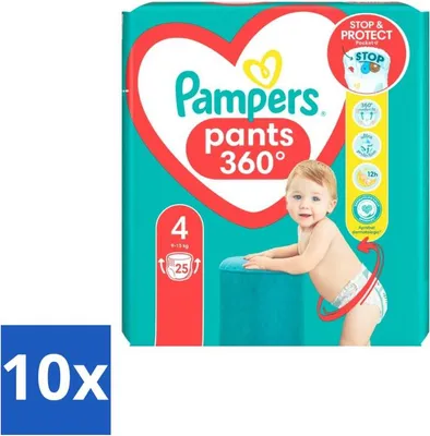 Produktbild von Pampers – Windelhosen – Baby Trockenhosen Größe 4 – 25 Windeln - Vorteilspack - 10 Stücke