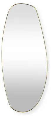 Produktbild von SensaHome Leandro Wandspiegel – Organischer Spiegel – Asymmetrisches Design – 120x50 cm – Gold