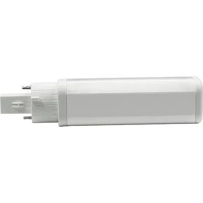A white LED light bulb with a G24q-2 base is shown against a white background.