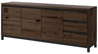 Immagine prodotto di MASSIVMOEBEL24 | Credenza in legno di faggio 210x45x85 oliato marrone tabacco VILLANDERS #252