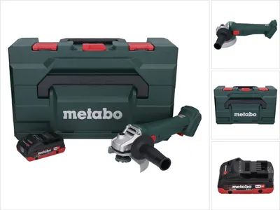 Produktbild von Metabo W 18 L 9-125 Akku Winkelschleifer 18 V 125 mm + 1x Akku 4,0 Ah + metaBOX - ohne Ladegerät