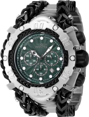 Obrázek produktu pro Invicta Gladiator 48186 Pánské Hodinky - Quartz Hnutí - Nerezová Ocel se Zeleným Ciferníkem - 58 mm