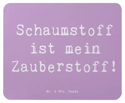 Produktbild von Mr. & Mrs. Panda Mousepad Spruch Zauber der Polsterin - Lavendeltraum - Geschenk, Design, Möbelrestaurierung, Mouse Pad, Polsterarbeit, Berufsliebe, laptop mauspad, Beruf