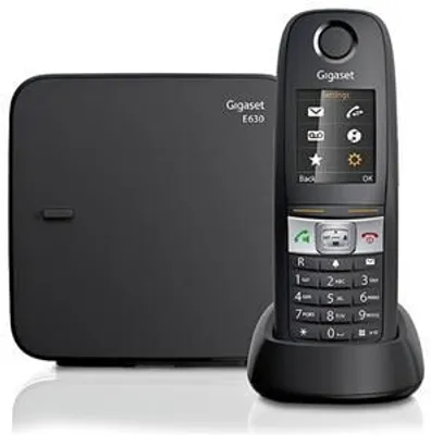 Produktbild von Gigaset E630 Schwarz DECT Telefon - 1.8" Display, 200 Telefonbuch, 300m Reichweite, 6 Hörer