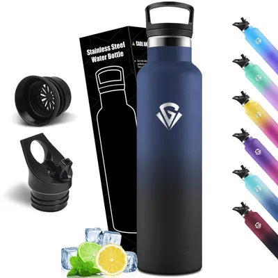Produktbild von Trinkflasche Edelstahl 1L BPA-frei, Isolierflasche auslaufsicher, Thermoskanne