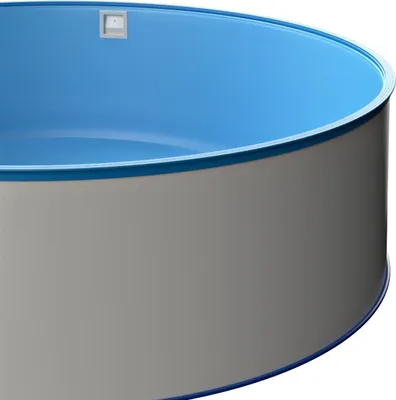 Produktbild von Runder Stahlwandpool Ø 3,20 x 1,20 m, inkl. Bodenschienen & Handlauf, Innenhülle in Blau