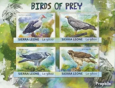 Produktbild von Briefmarken Sierra Leone 2017 Mi 8275-8278 Kleinbogen (kompl. Ausg.) postfrisch Raubvögel