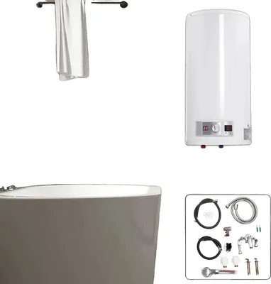 Produktbild von Elektrischer Warmwasserspeicher, 50L Kapazität, 2000W Schnellheizung, WEISS