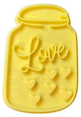 Ausstechform & Prägestempel Liebesglas 10 cm, 1 Stück