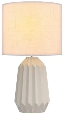 Produktbild von HOMCOM Tischlampe Tischleuchte, Nachttischlampe mit Leinenschirm, Wippschalter
