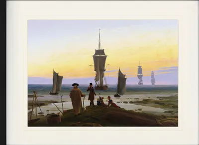 Produktbild von Caspar David Friedrich Gerahmtes Bild Mit Edlem Passepartout | Wand-Bilder | Im Bilderrahmen - Die Lebensstufen, 1835 (60 x 80 cm)