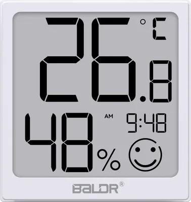 Image de BALDR B0552 Station météo Hygromètre Thermomètre Horloge Niveau de confort LCD