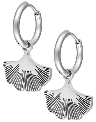 Produktbild von Wildcat Ohrringe - Little Ginkgo Hoops - Silber - Chirurgenstahl 316L - wasserfest, langlebig, hautverträglich, Silber