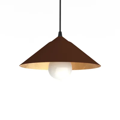 Produktbild von Pendelleuchte Chapeau aus Metall und Blattmetall, Ø 25 cm oder 40 cm, mit Kegeldiffusoren