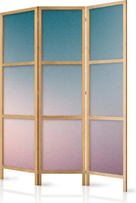 Produktbild von 3-teiliger Einseitiger Vlies Japanischer Paravent - Nostalgic Gradient - Gradient Composition in Muted Colors. 135x172 cm Muster f-B-10158-bh-a
